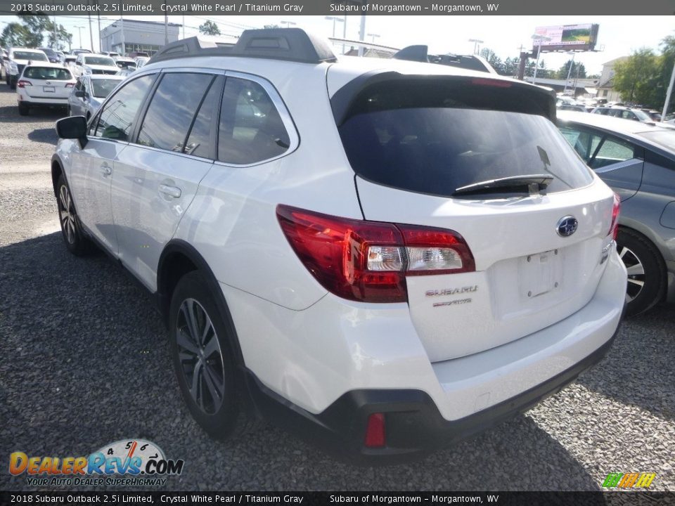 2018 Subaru Outback 2.5i Limited Crystal White Pearl / Titanium Gray Photo #4