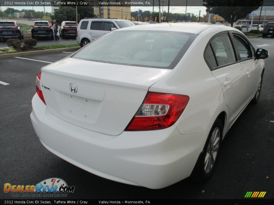 2012 Honda Civic EX Sedan Taffeta White / Gray Photo #5