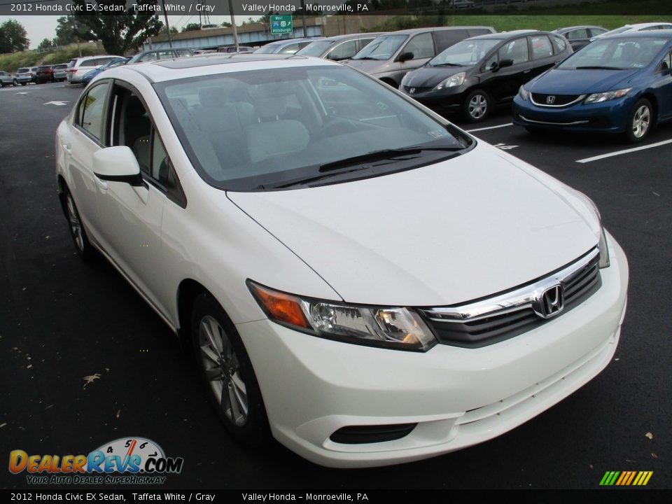 2012 Honda Civic EX Sedan Taffeta White / Gray Photo #7
