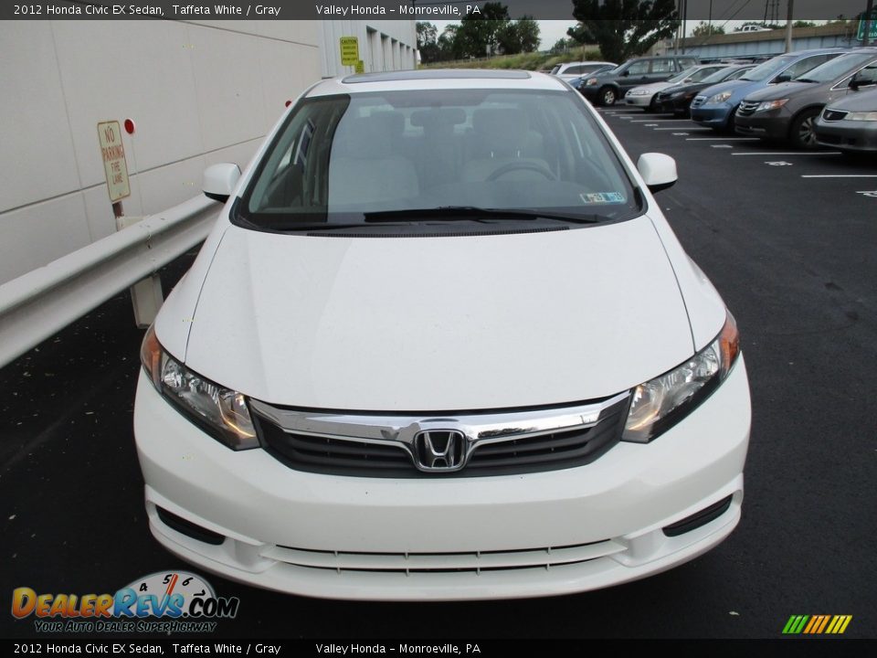 2012 Honda Civic EX Sedan Taffeta White / Gray Photo #8