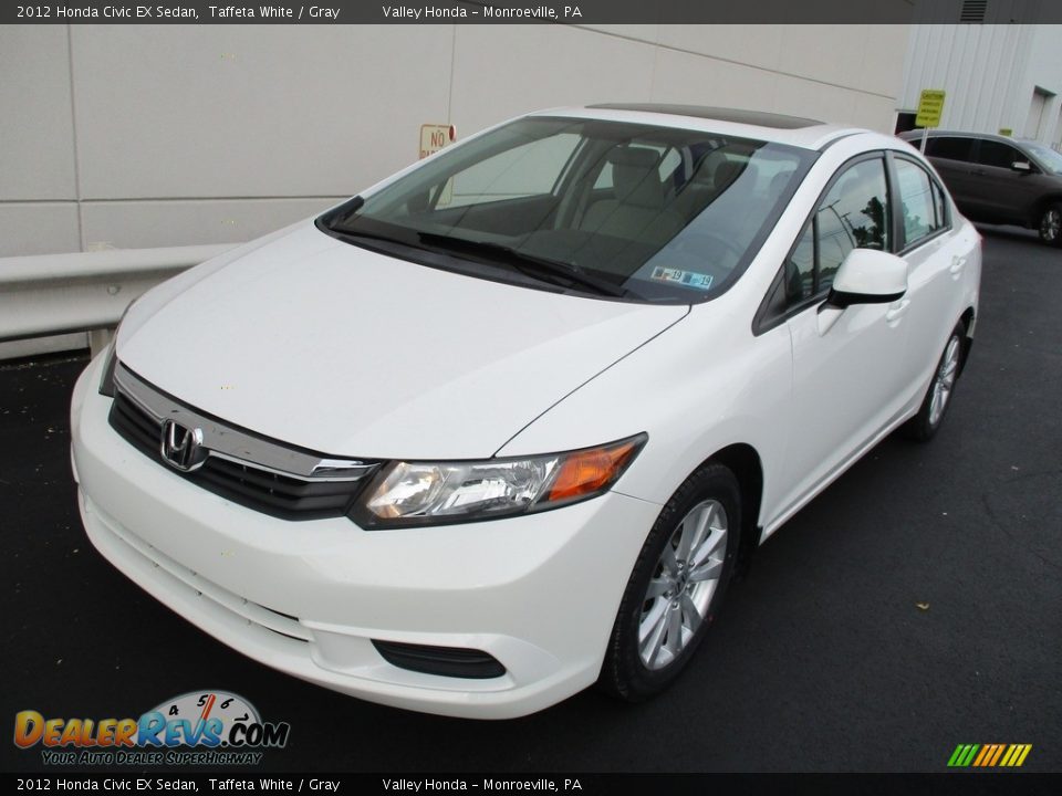 2012 Honda Civic EX Sedan Taffeta White / Gray Photo #9