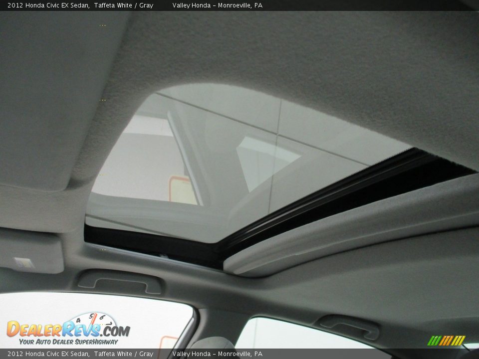2012 Honda Civic EX Sedan Taffeta White / Gray Photo #11