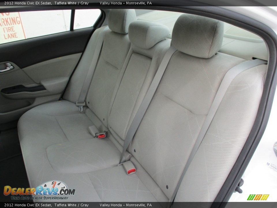 2012 Honda Civic EX Sedan Taffeta White / Gray Photo #13