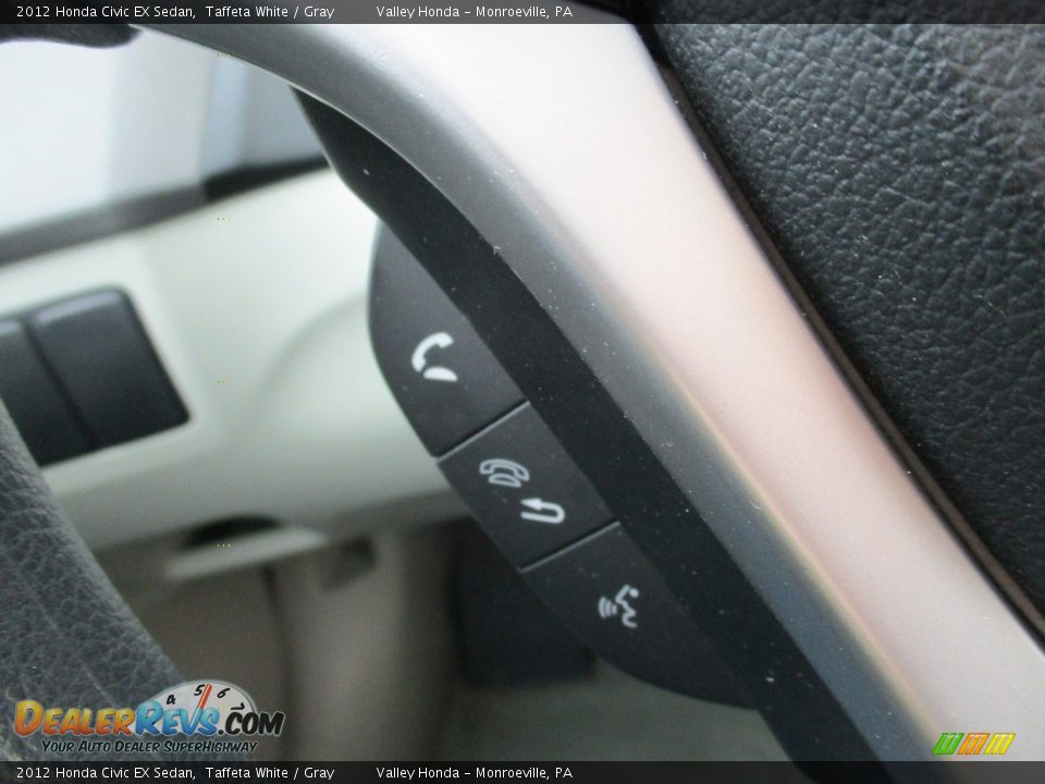 2012 Honda Civic EX Sedan Taffeta White / Gray Photo #18