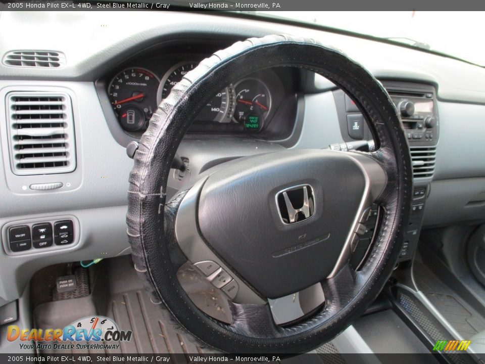 2005 Honda Pilot EX-L 4WD Steel Blue Metallic / Gray Photo #13