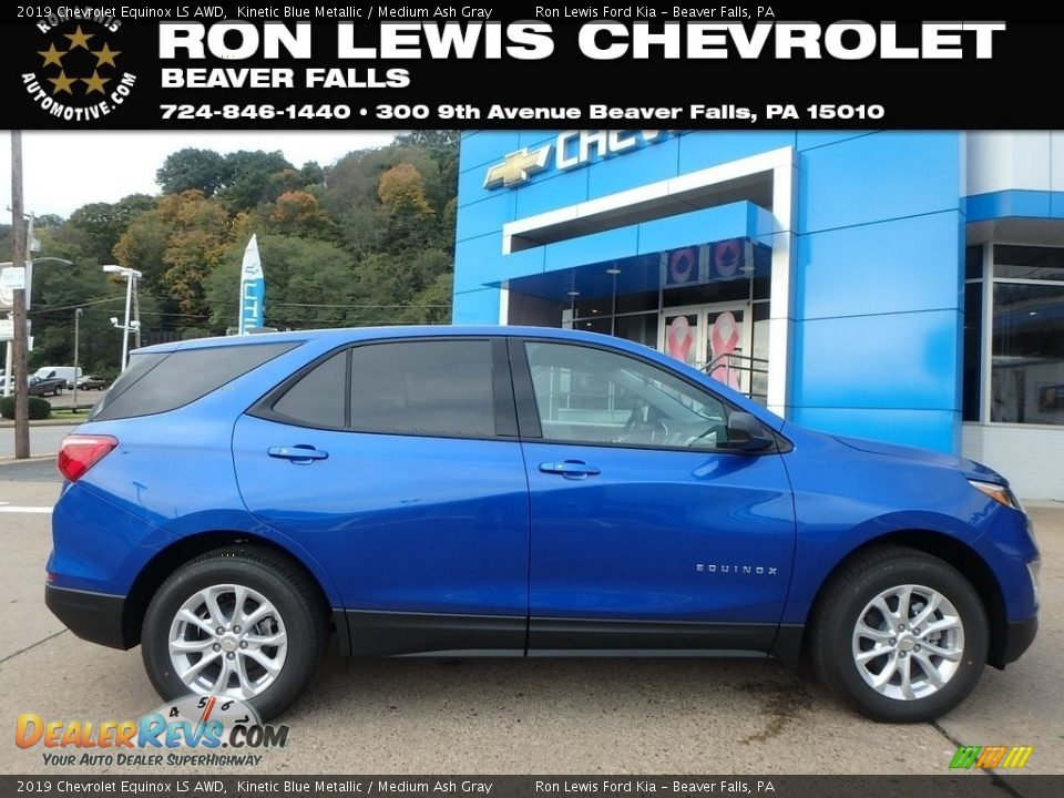 2019 Chevrolet Equinox LS AWD Kinetic Blue Metallic / Medium Ash Gray Photo #1