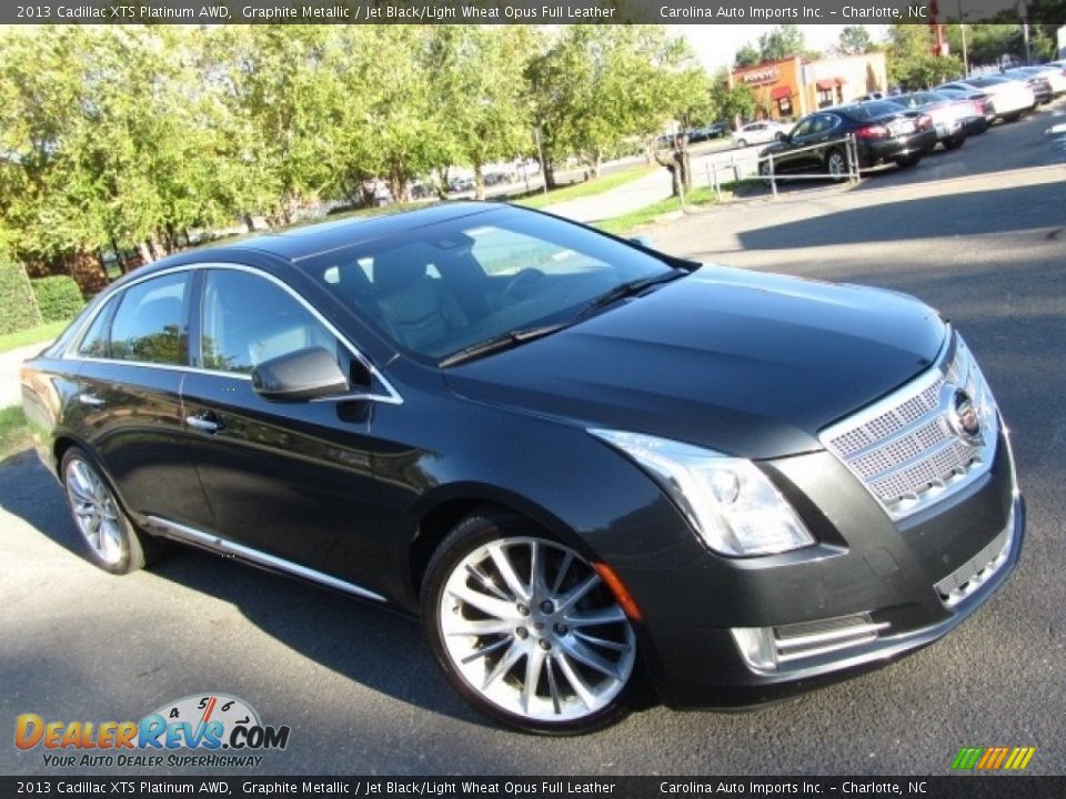 2013 Cadillac XTS Platinum AWD Graphite Metallic / Jet Black/Light Wheat Opus Full Leather Photo #3