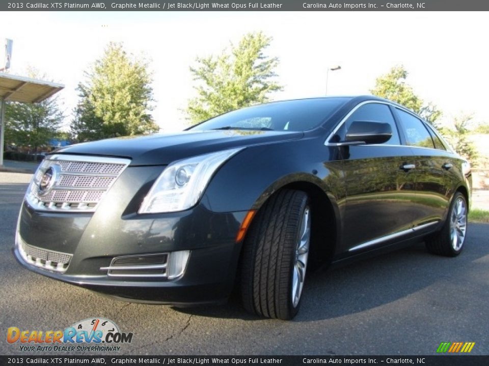 2013 Cadillac XTS Platinum AWD Graphite Metallic / Jet Black/Light Wheat Opus Full Leather Photo #6