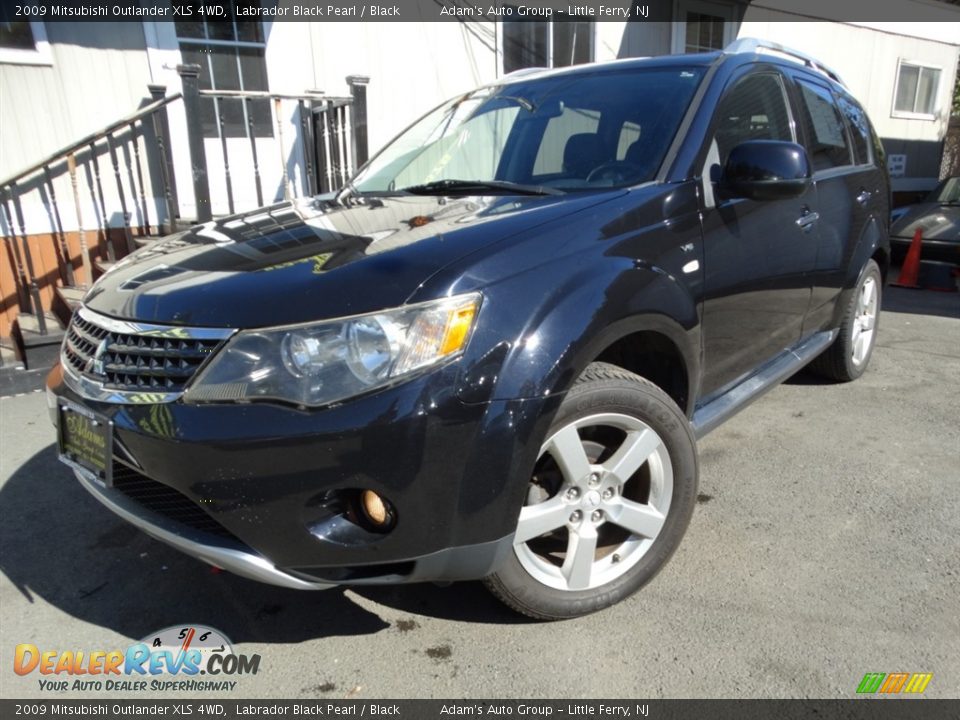2009 Mitsubishi Outlander XLS 4WD Labrador Black Pearl / Black Photo #1