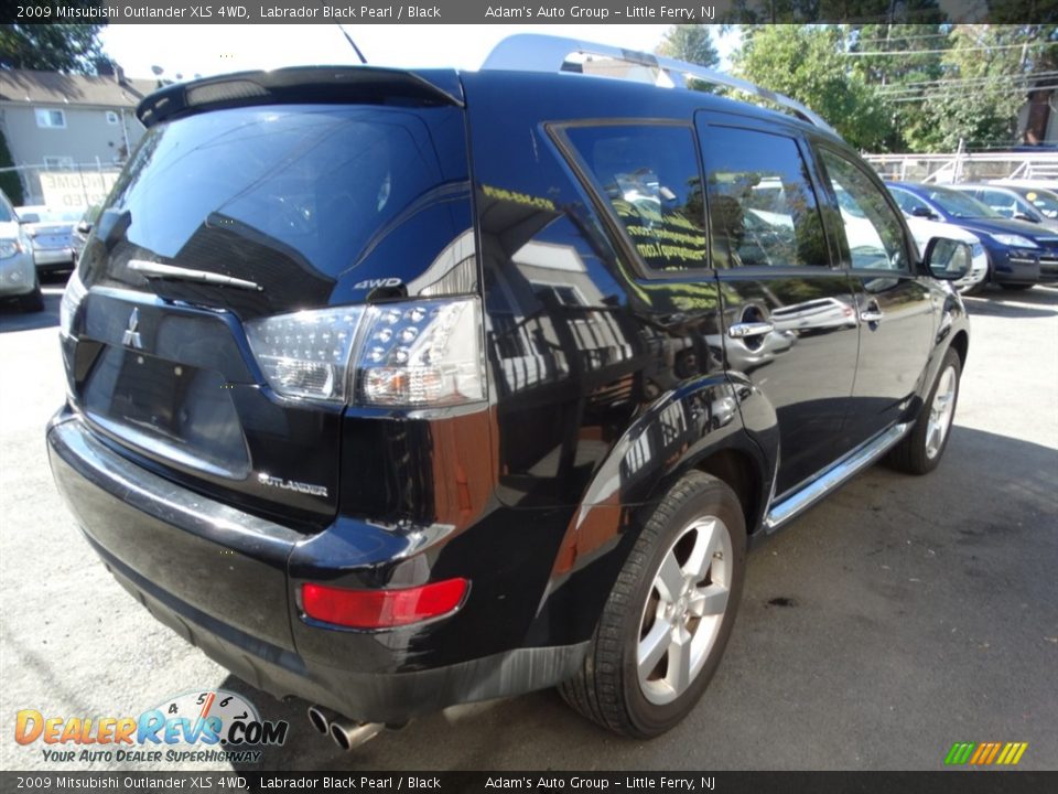 2009 Mitsubishi Outlander XLS 4WD Labrador Black Pearl / Black Photo #4