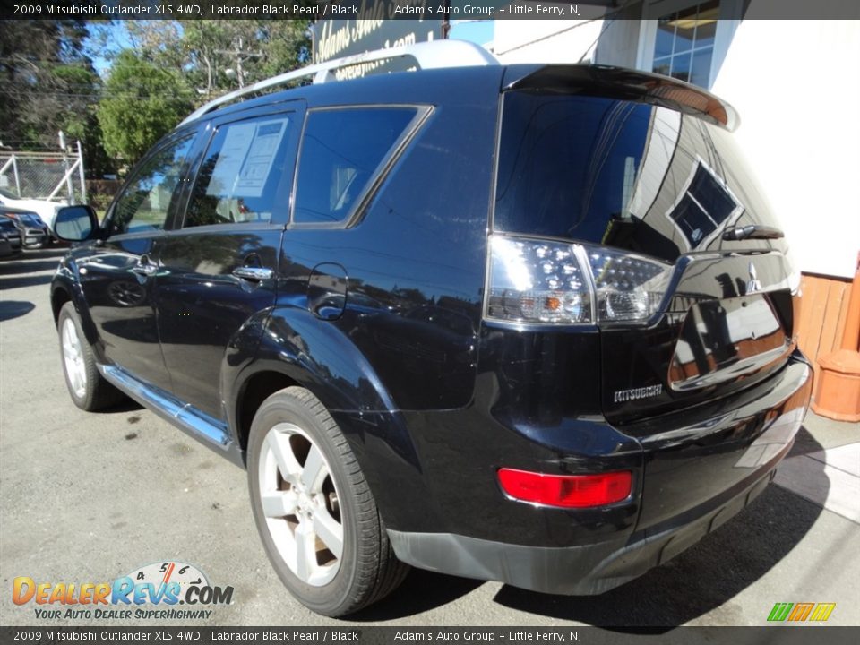 2009 Mitsubishi Outlander XLS 4WD Labrador Black Pearl / Black Photo #6