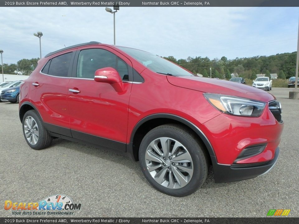 2019 Buick Encore Preferred AWD Winterberry Red Metallic / Ebony Photo #3