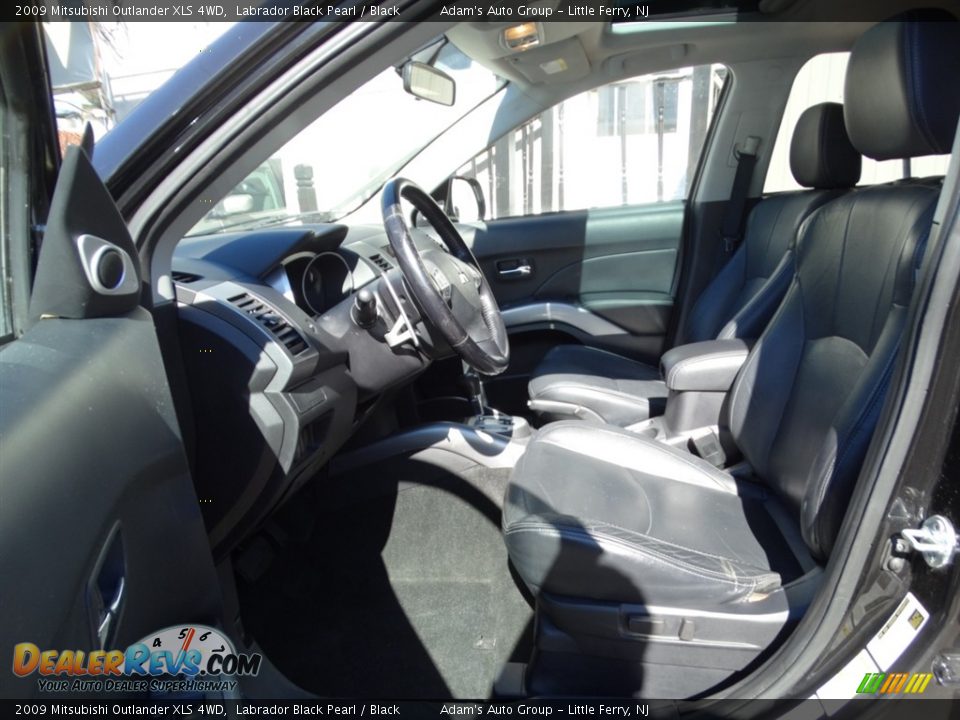 2009 Mitsubishi Outlander XLS 4WD Labrador Black Pearl / Black Photo #9