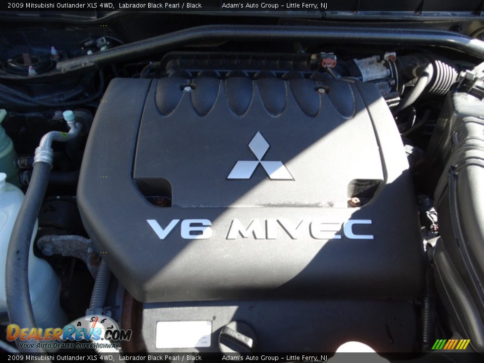 2009 Mitsubishi Outlander XLS 4WD Labrador Black Pearl / Black Photo #31