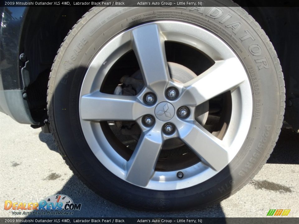 2009 Mitsubishi Outlander XLS 4WD Labrador Black Pearl / Black Photo #32