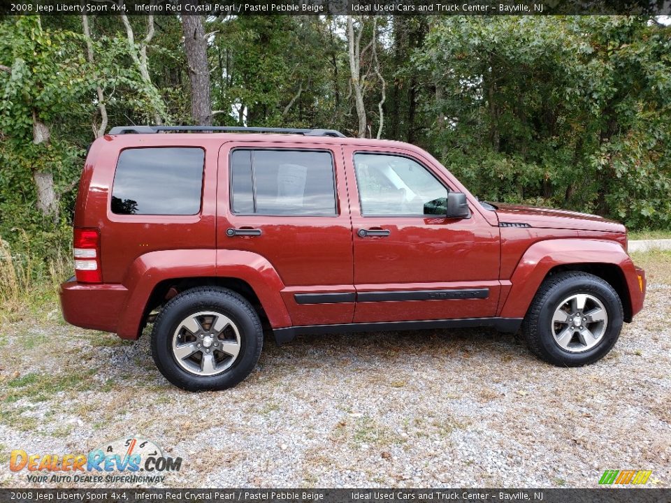 2008 Jeep Liberty Sport 4x4 Inferno Red Crystal Pearl / Pastel Pebble Beige Photo #4