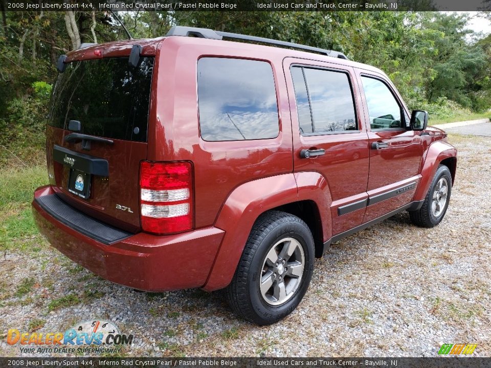2008 Jeep Liberty Sport 4x4 Inferno Red Crystal Pearl / Pastel Pebble Beige Photo #7