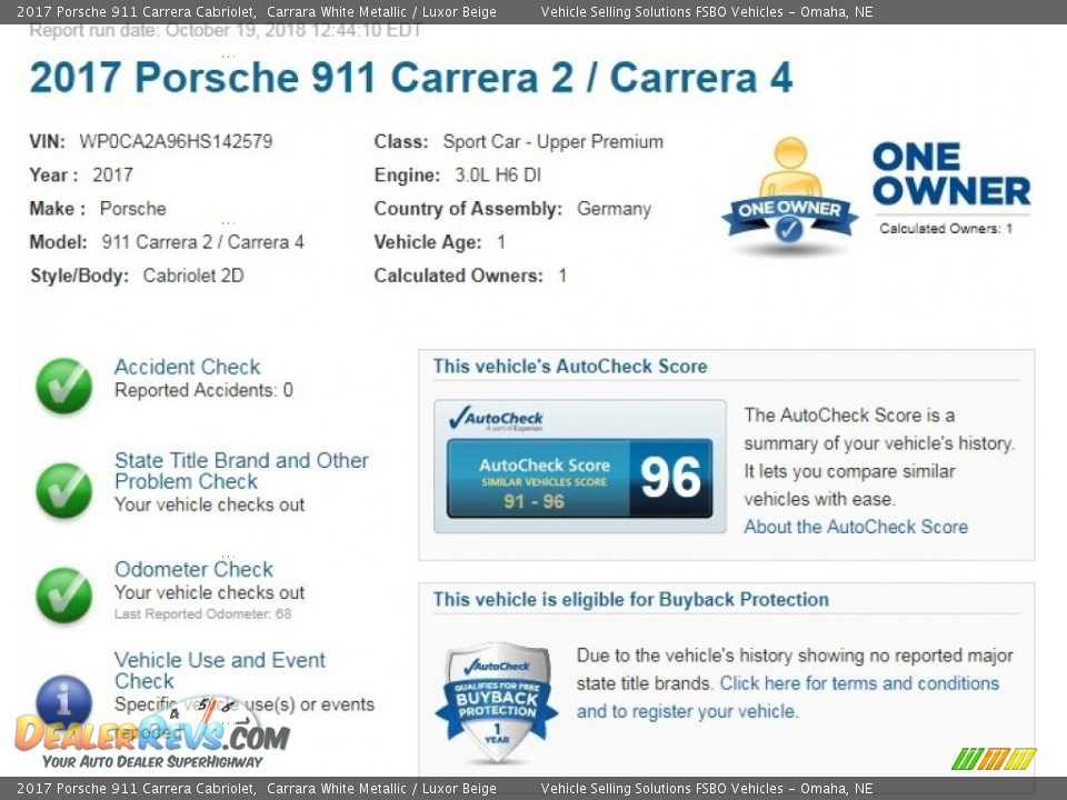 Dealer Info of 2017 Porsche 911 Carrera Cabriolet Photo #2