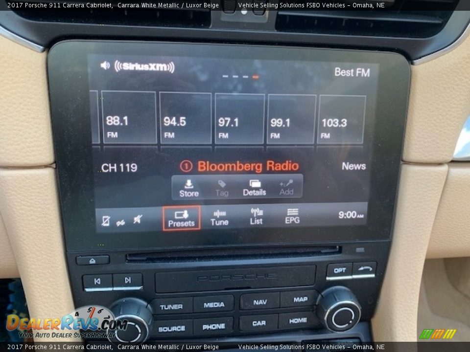 2017 Porsche 911 Carrera Cabriolet Carrara White Metallic / Luxor Beige Photo #5