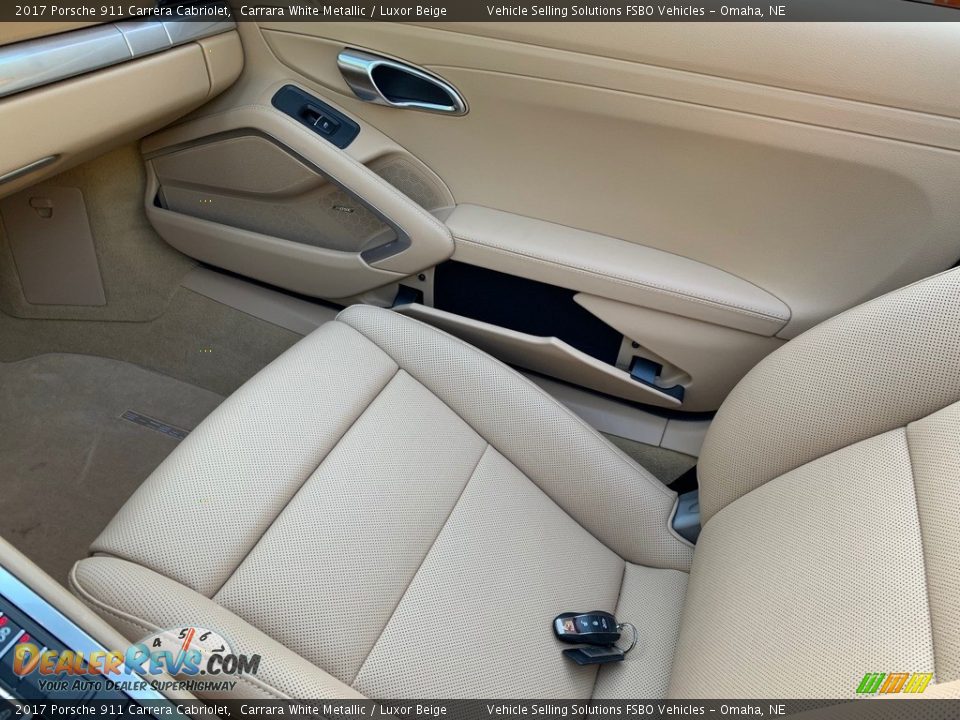 2017 Porsche 911 Carrera Cabriolet Carrara White Metallic / Luxor Beige Photo #7