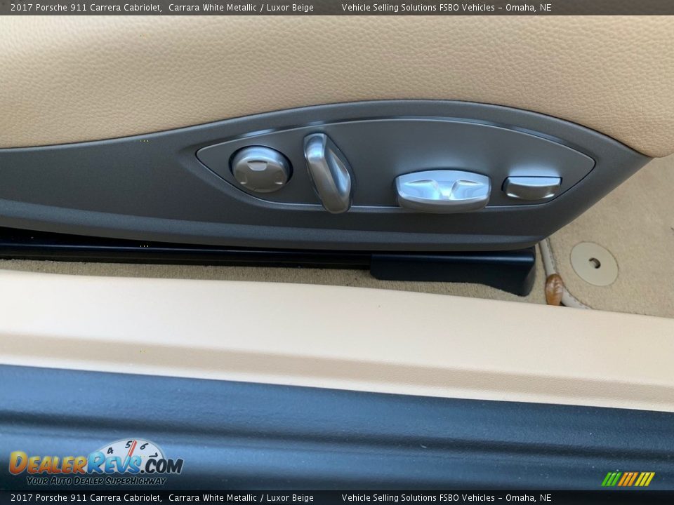 2017 Porsche 911 Carrera Cabriolet Carrara White Metallic / Luxor Beige Photo #8