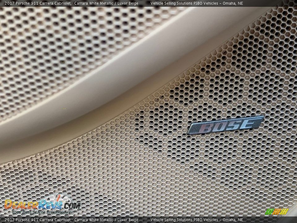 2017 Porsche 911 Carrera Cabriolet Carrara White Metallic / Luxor Beige Photo #9