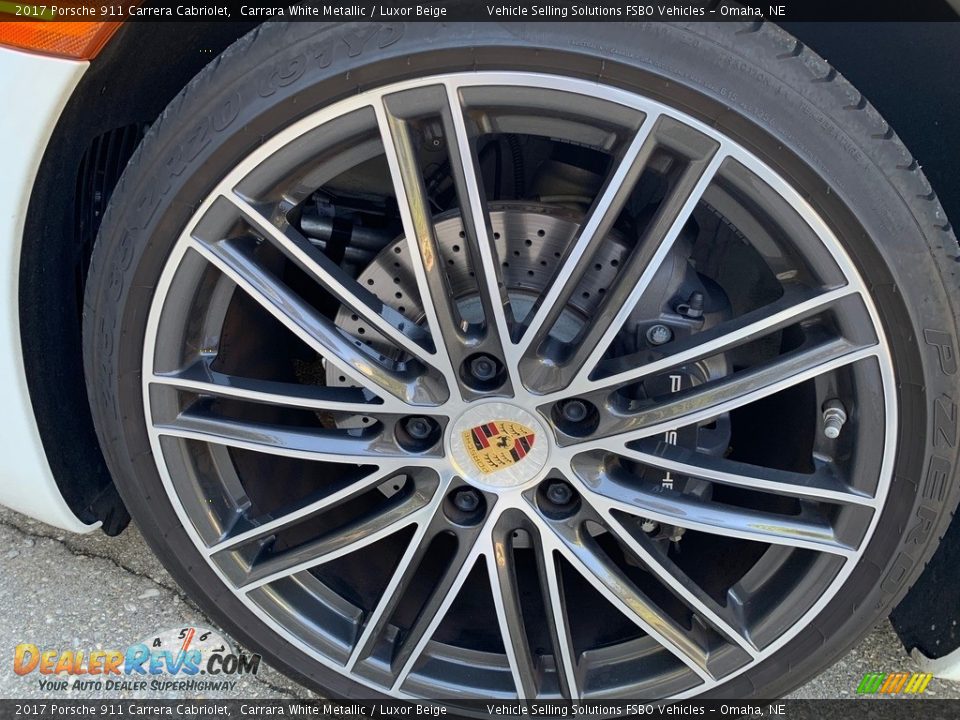 2017 Porsche 911 Carrera Cabriolet Carrara White Metallic / Luxor Beige Photo #10