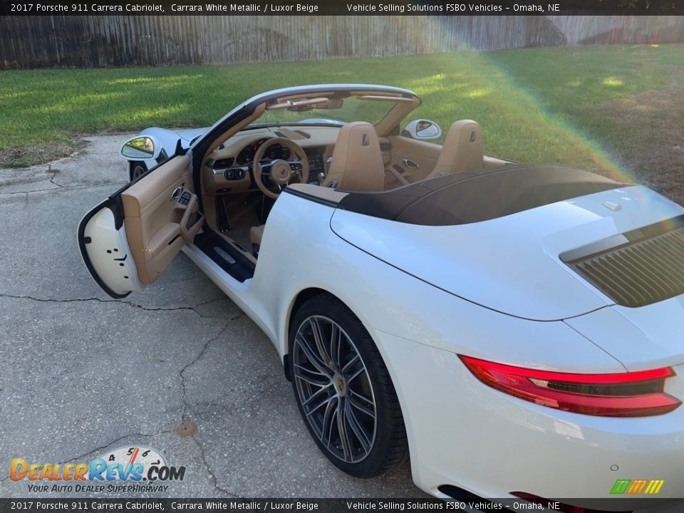 2017 Porsche 911 Carrera Cabriolet Carrara White Metallic / Luxor Beige Photo #11
