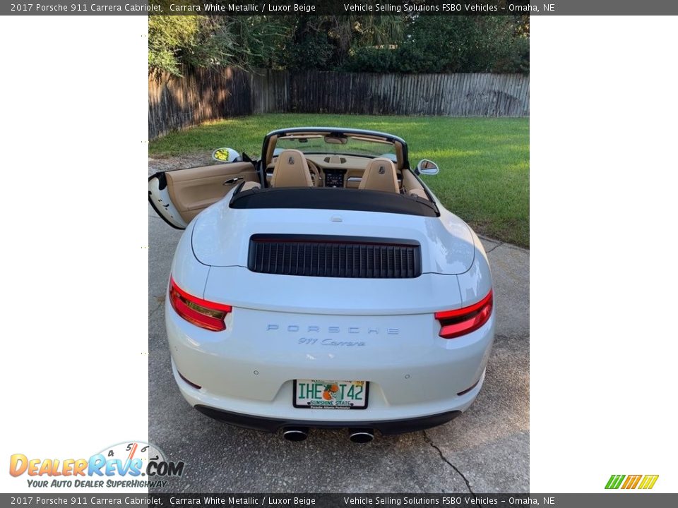 2017 Porsche 911 Carrera Cabriolet Carrara White Metallic / Luxor Beige Photo #12