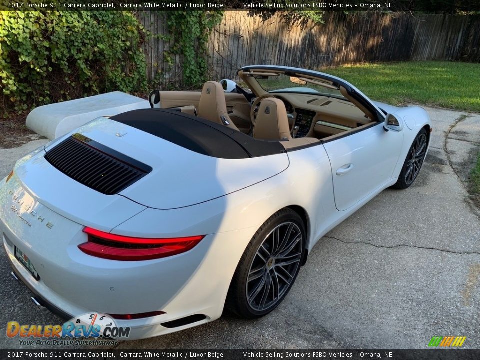 2017 Porsche 911 Carrera Cabriolet Carrara White Metallic / Luxor Beige Photo #13