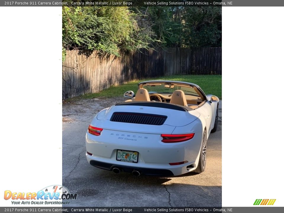 2017 Porsche 911 Carrera Cabriolet Carrara White Metallic / Luxor Beige Photo #18