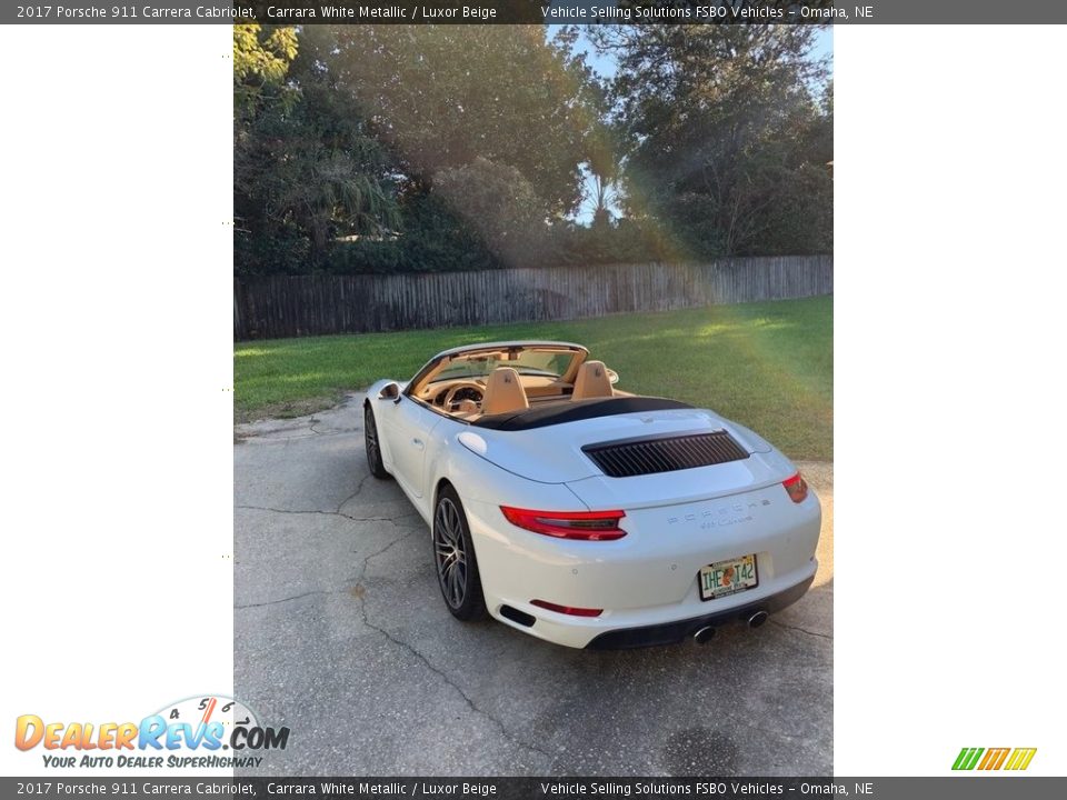 2017 Porsche 911 Carrera Cabriolet Carrara White Metallic / Luxor Beige Photo #19
