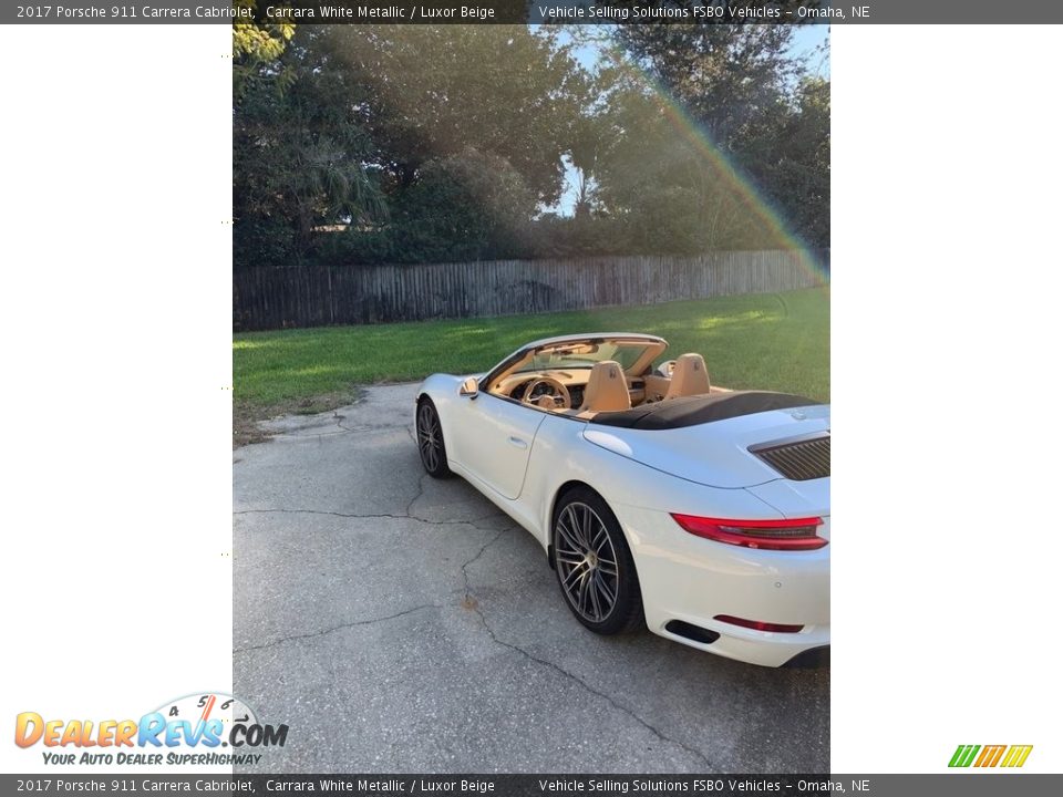 2017 Porsche 911 Carrera Cabriolet Carrara White Metallic / Luxor Beige Photo #20