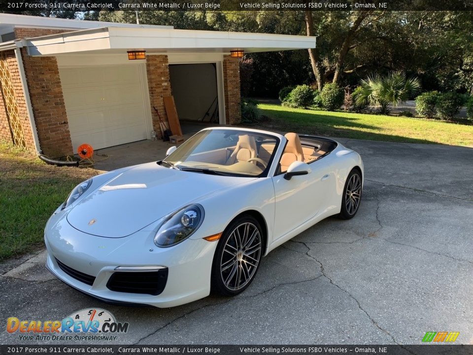 2017 Porsche 911 Carrera Cabriolet Carrara White Metallic / Luxor Beige Photo #21