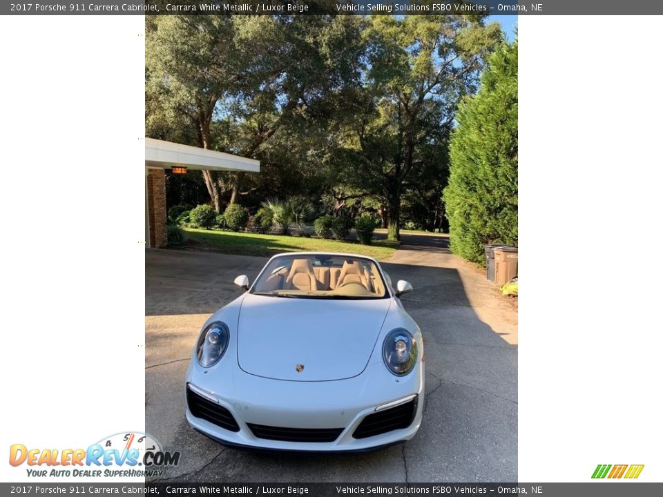 2017 Porsche 911 Carrera Cabriolet Carrara White Metallic / Luxor Beige Photo #22