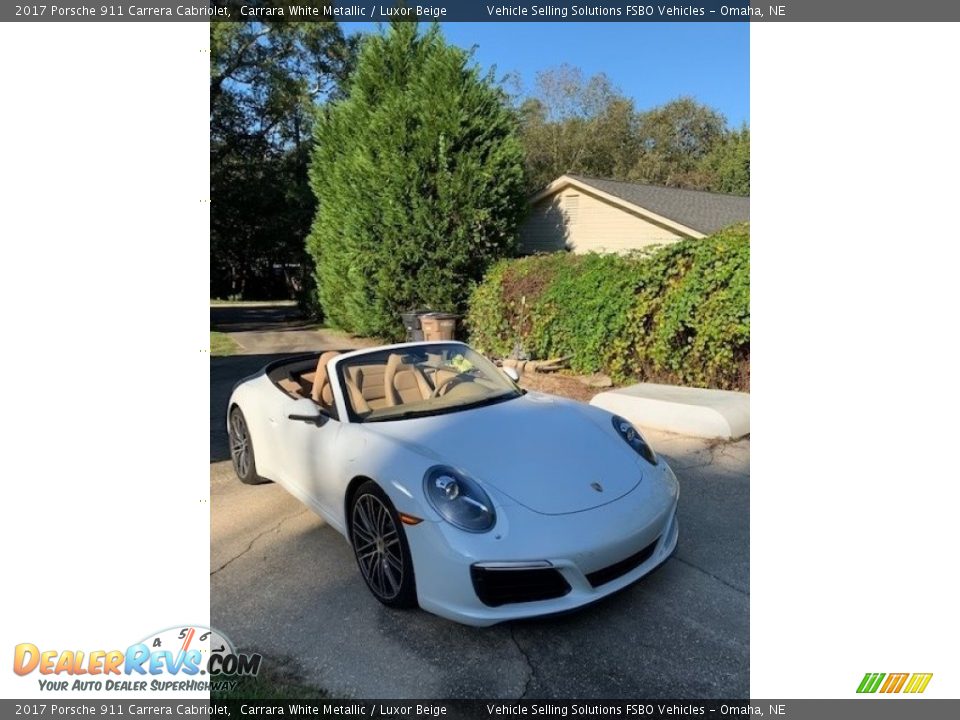 2017 Porsche 911 Carrera Cabriolet Carrara White Metallic / Luxor Beige Photo #23