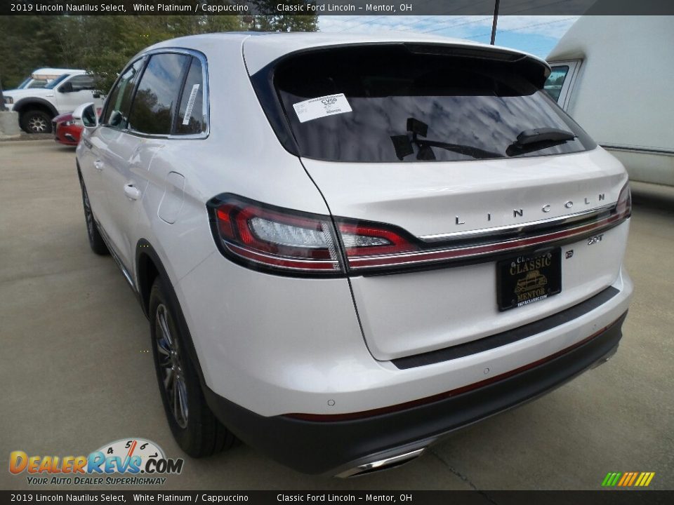 White Platinum 2019 Lincoln Nautilus Select Photo #3