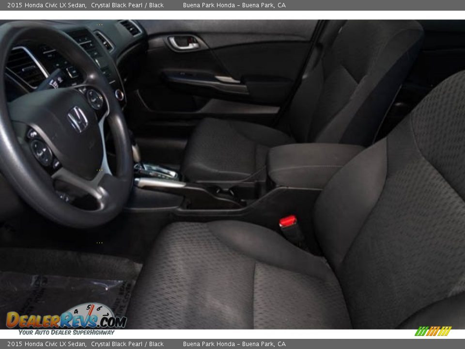 2015 Honda Civic LX Sedan Crystal Black Pearl / Black Photo #3