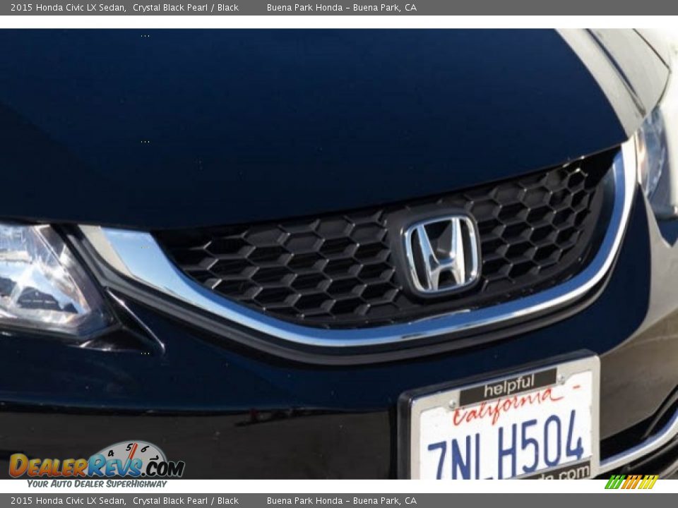 2015 Honda Civic LX Sedan Crystal Black Pearl / Black Photo #8