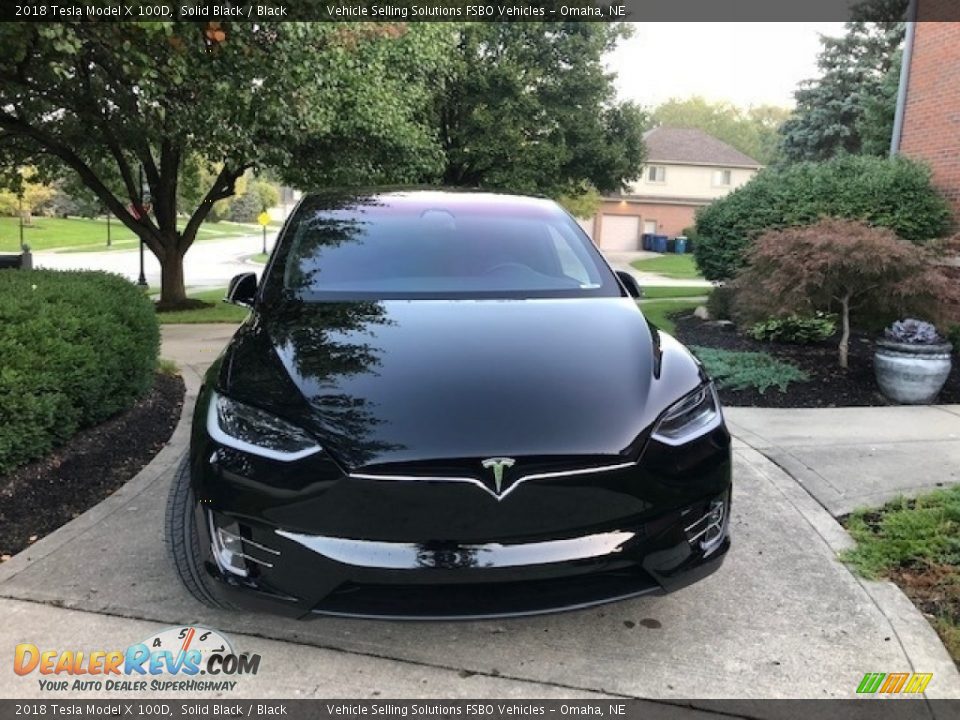 2018 Tesla Model X 100D Solid Black / Black Photo #18