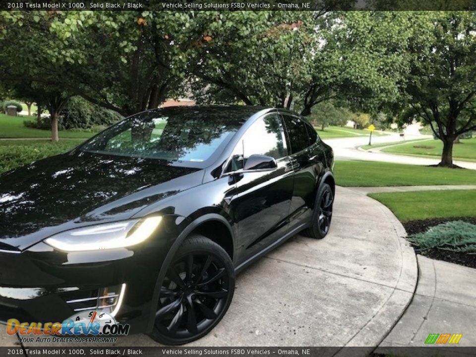 2018 Tesla Model X 100D Solid Black / Black Photo #19