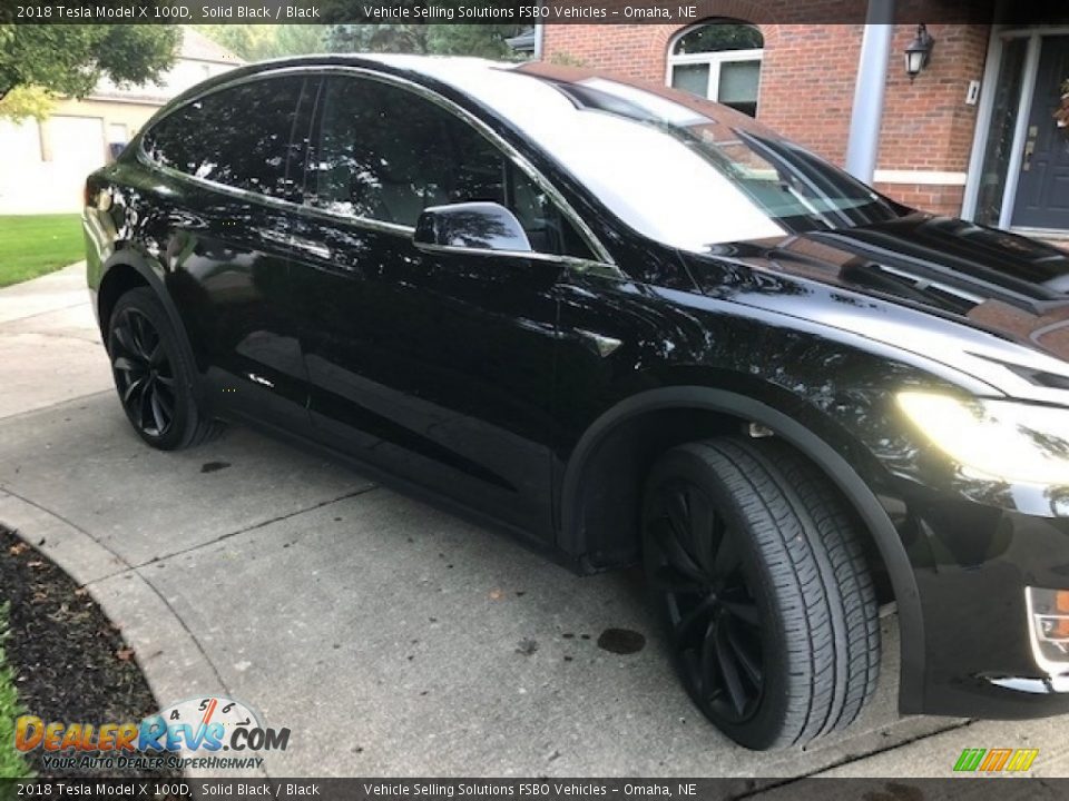 2018 Tesla Model X 100D Solid Black / Black Photo #22