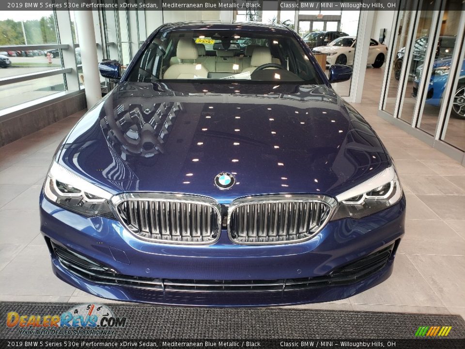 2019 BMW 5 Series 530e iPerformance xDrive Sedan Mediterranean Blue Metallic / Black Photo #4
