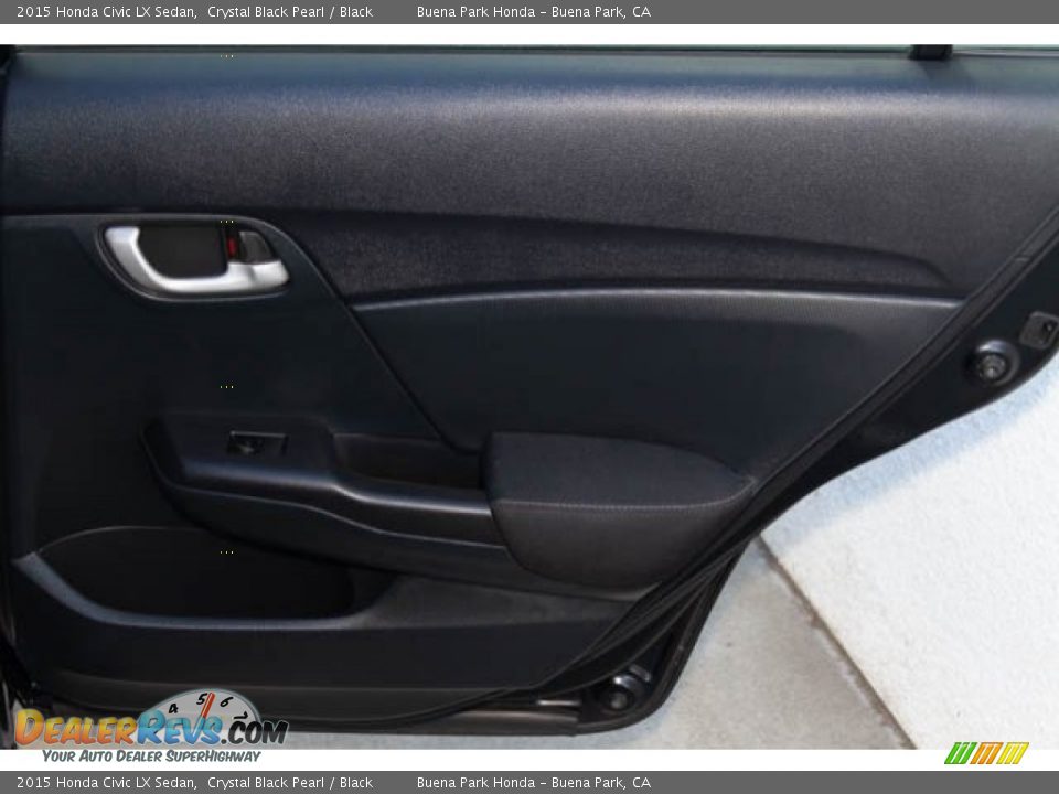 2015 Honda Civic LX Sedan Crystal Black Pearl / Black Photo #28