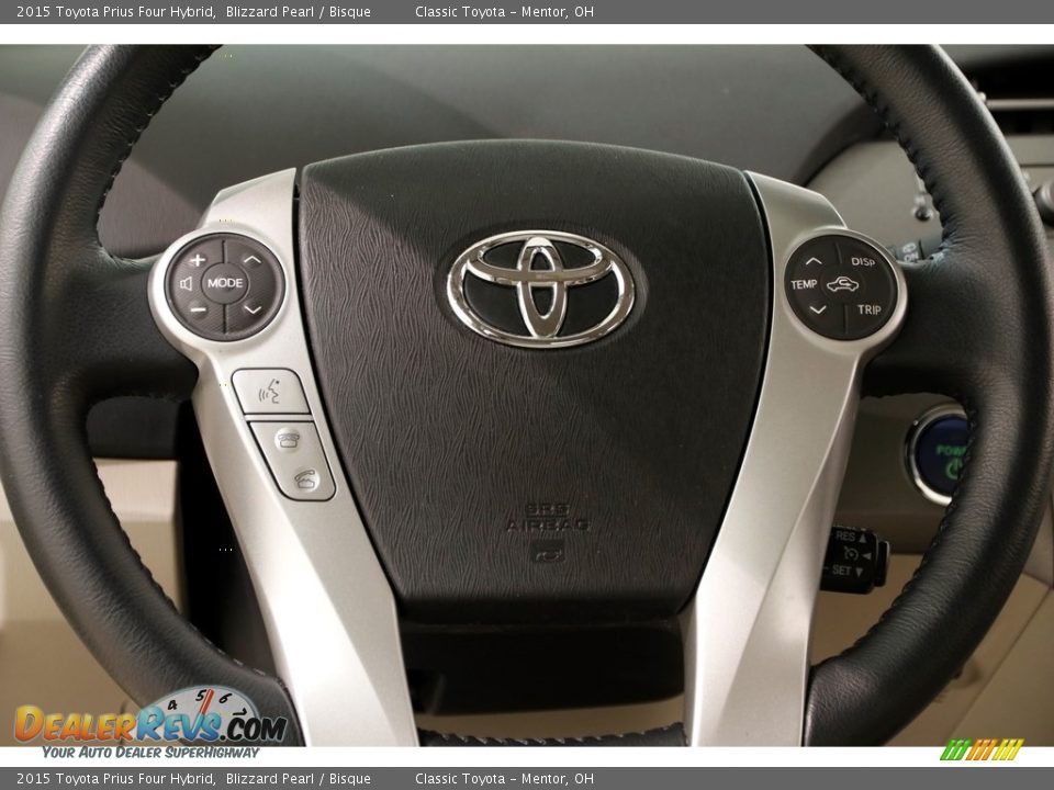 2015 Toyota Prius Four Hybrid Blizzard Pearl / Bisque Photo #7