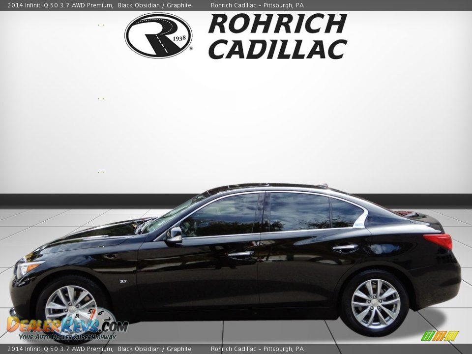 2014 Infiniti Q 50 3.7 AWD Premium Black Obsidian / Graphite Photo #2