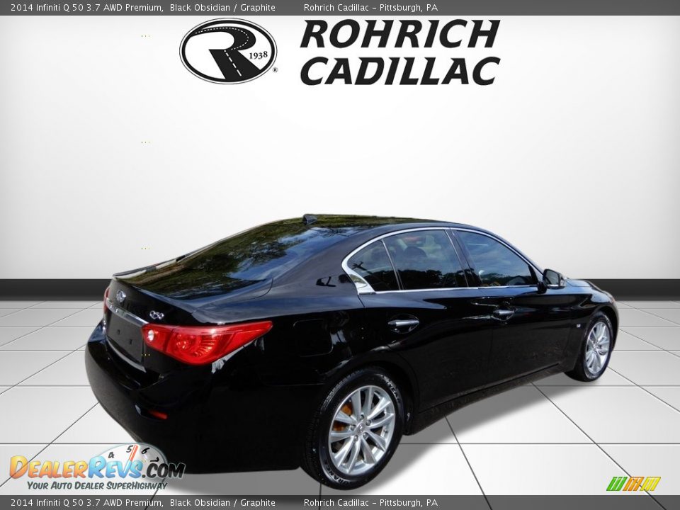 2014 Infiniti Q 50 3.7 AWD Premium Black Obsidian / Graphite Photo #5