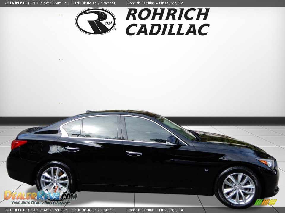 2014 Infiniti Q 50 3.7 AWD Premium Black Obsidian / Graphite Photo #6