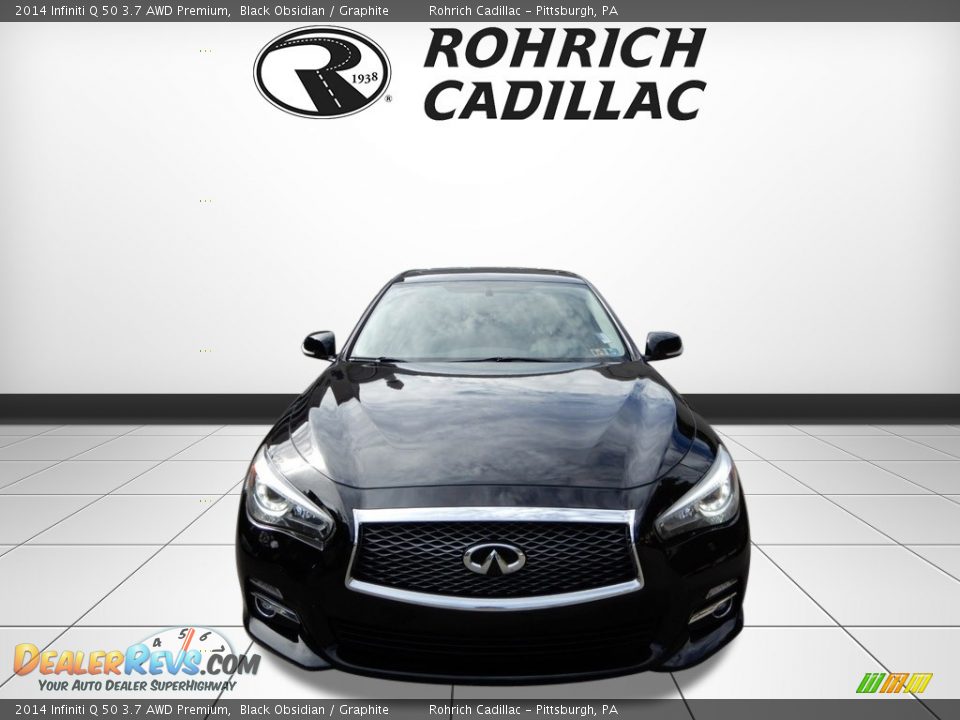 2014 Infiniti Q 50 3.7 AWD Premium Black Obsidian / Graphite Photo #8