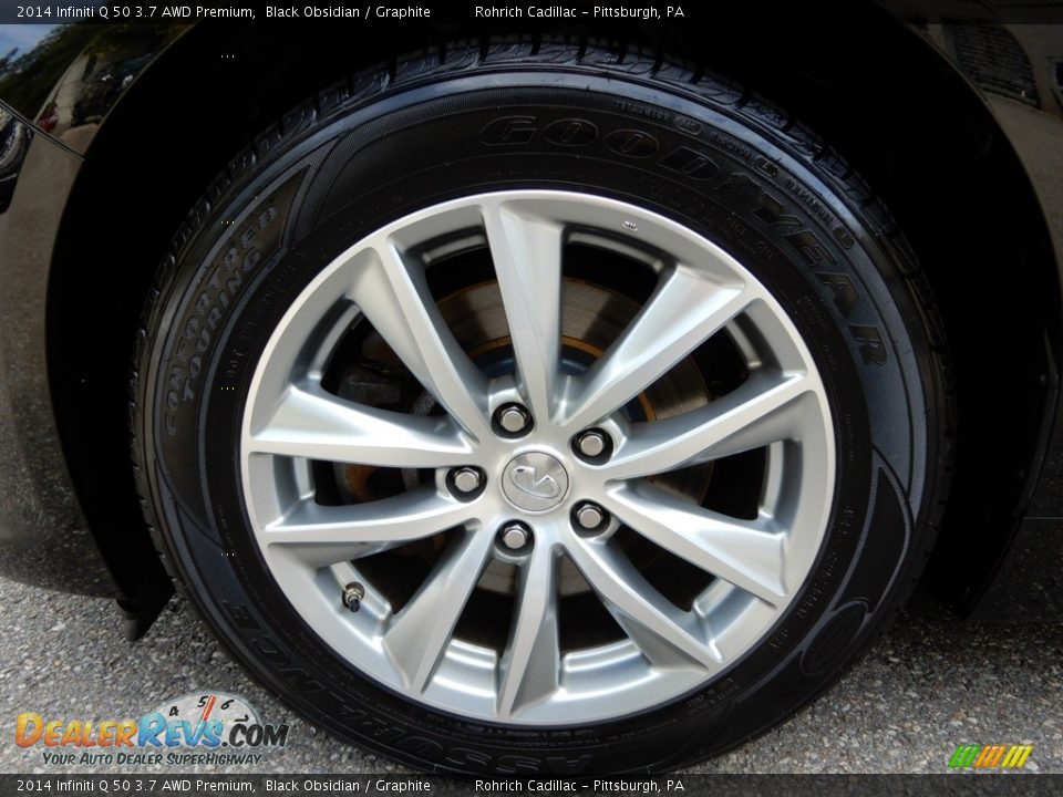 2014 Infiniti Q 50 3.7 AWD Premium Black Obsidian / Graphite Photo #9